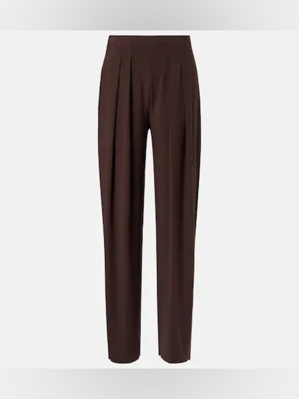 Norma Kamali High-Rise Jersey Wide-Leg Pants 29/XS in Brown Stretch Trouser